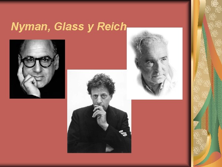 Nyman, Glass y Reich 