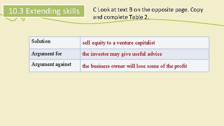 10. 3 Extending skills C Look at text B on the opposite page. Copy 10. 3 Extending skills C Look at text B on the opposite page. Copy