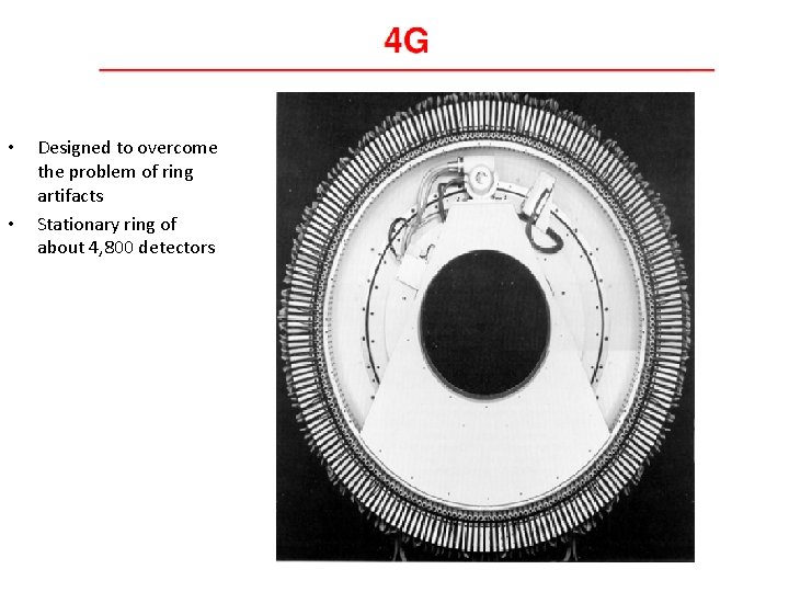  • • Designed to overcome the problem of ring artifacts Stationary ring of