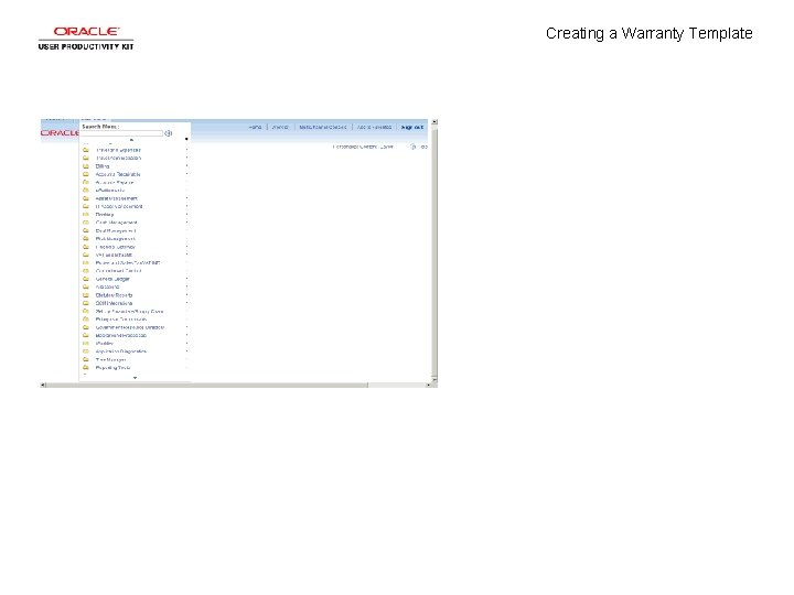 Creating a Warranty Template Creating a Warranty Template