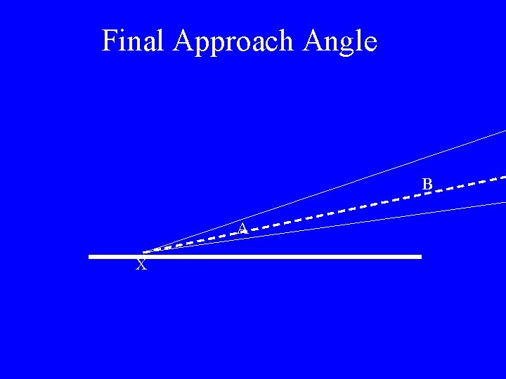 Final Approach Angle B A X 
