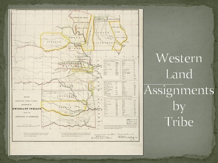 Western Land Assignments by Tribe 