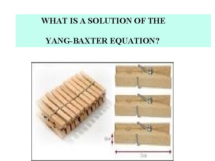 WHAT IS A SOLUTION OF THE YANG-BAXTER EQUATION? 