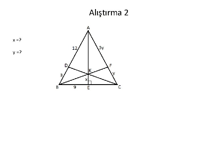 Alıştırma 2 x =? y =? 