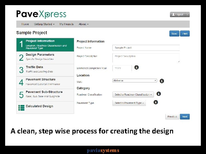 A clean, step wise process for creating the design paviasystems 