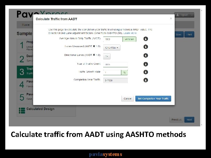 Calculate traffic from AADT using AASHTO methods paviasystems 