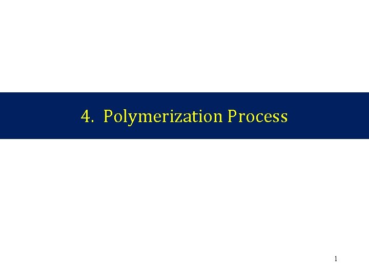 4. Polymerization Process 1 