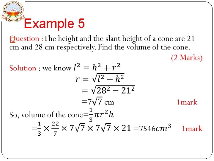 Example 5 � 