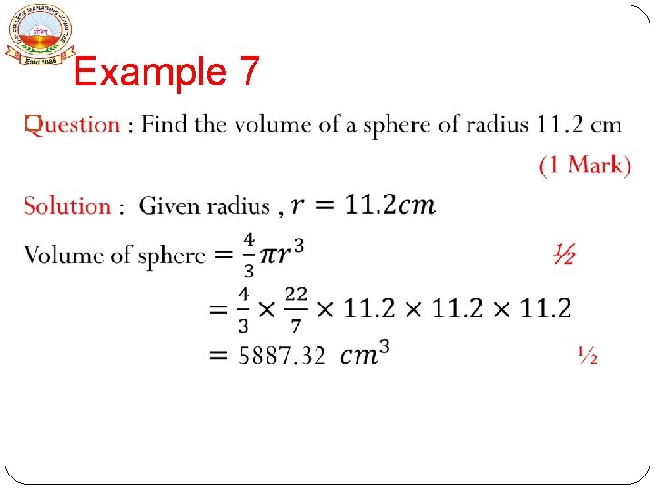 Example 7 � 