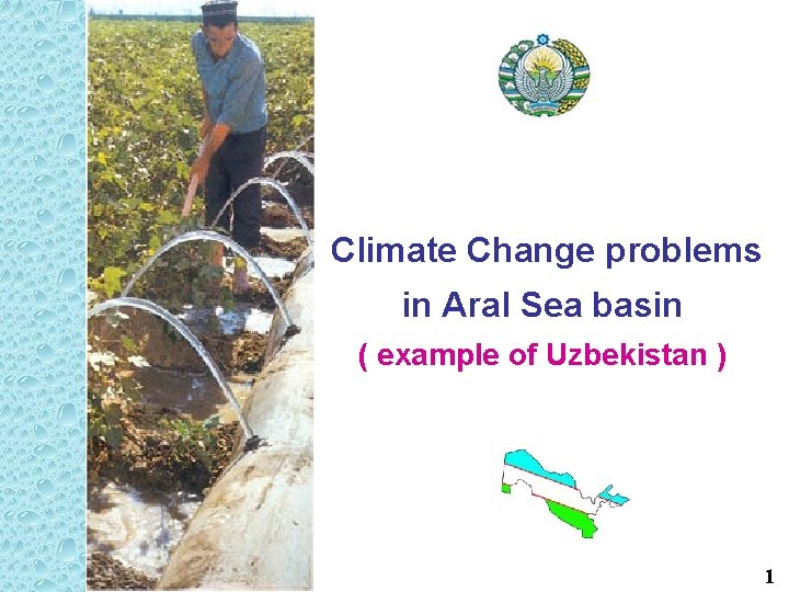 Climate Change problems in Aral Sea basin ( example of Uzbekistan ) 1 1
