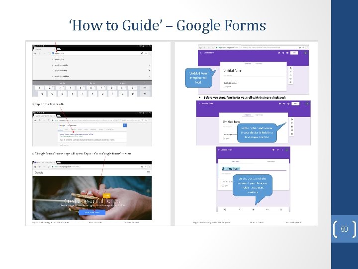 ‘How to Guide’ – Google Forms 50 
