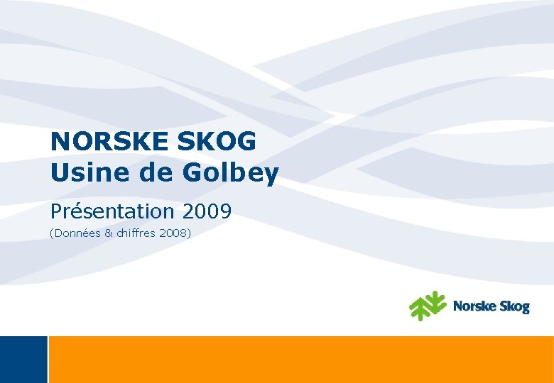 NORSKE SKOG Usine de Golbey Présentation 2009 (Données & chiffres 2008) 