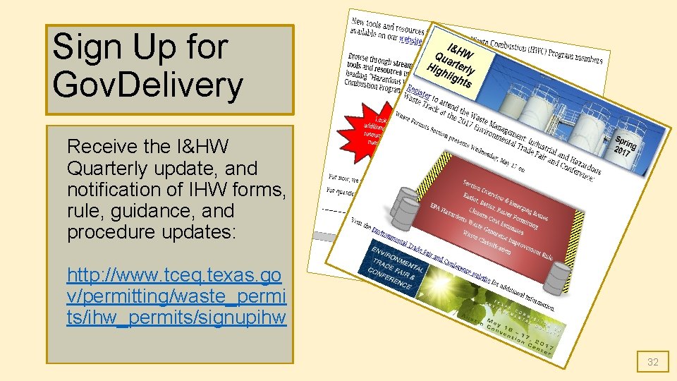 Sign Up for Gov. Delivery [Pictures of the first and second pages of the Sign Up for Gov. Delivery [Pictures of the first and second pages of the