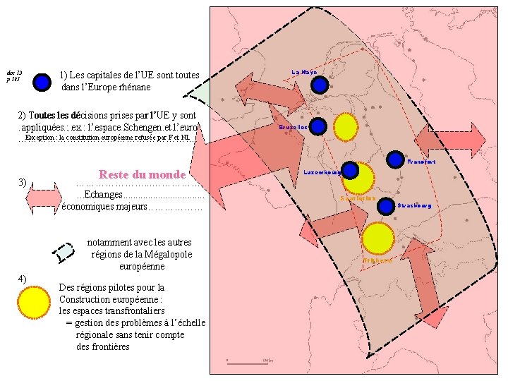 doc 13 p 185 1) Les capitales de l’UE sont toutes dans l’Europe rhénane