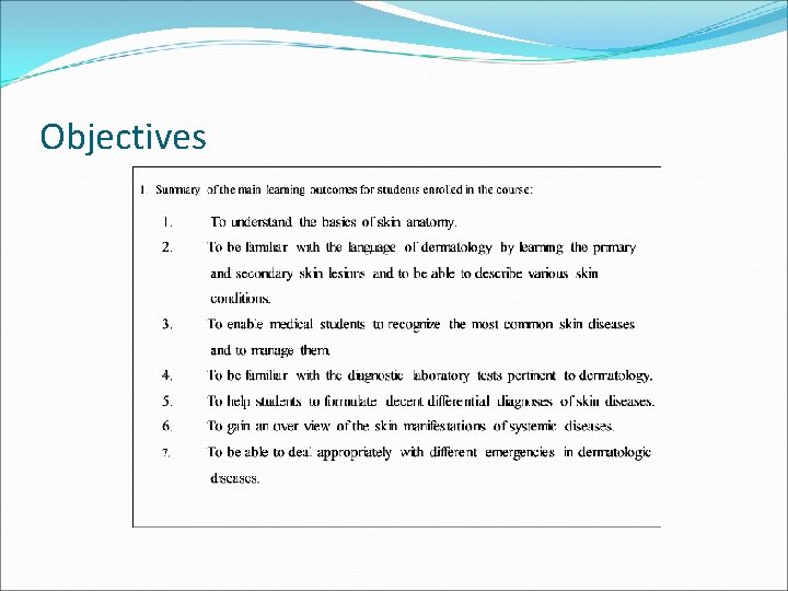 Objectives 