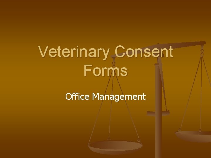 Veterinary Consent Forms Office Management 