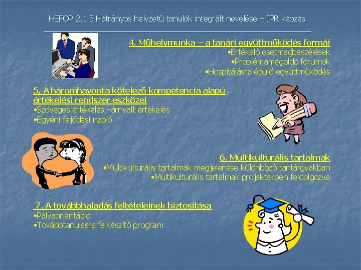 HEFOP 2. 1. 5 Hátrányos helyzetű tanulók integrált nevelése – IPR képzés _______________________________ 4. HEFOP 2. 1. 5 Hátrányos helyzetű tanulók integrált nevelése – IPR képzés _______________________________ 4.