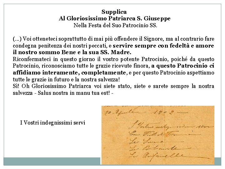 Supplica Al Gloriosissimo Patriarca S. Giuseppe Nella Festa del Suo Patrocinio SS. (. .