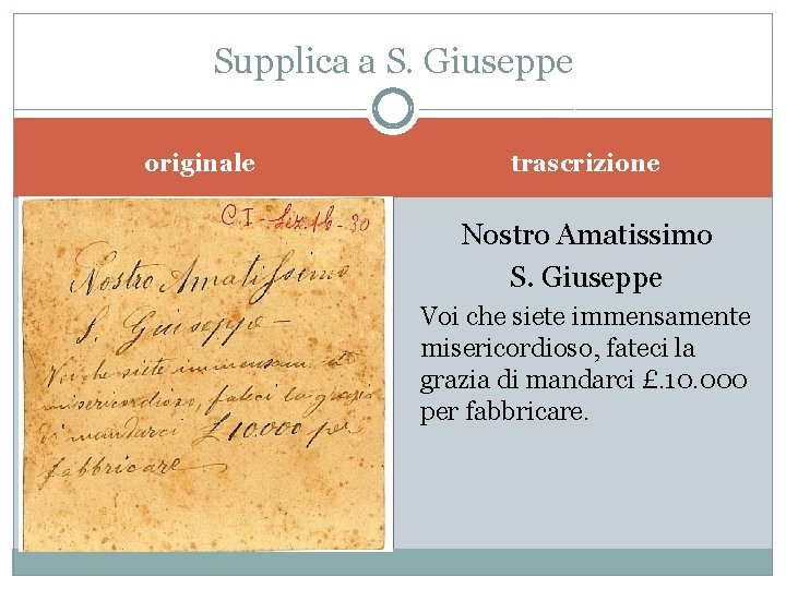 Supplica a S. Giuseppe originale trascrizione Nostro Amatissimo S. Giuseppe Voi che siete immensamente