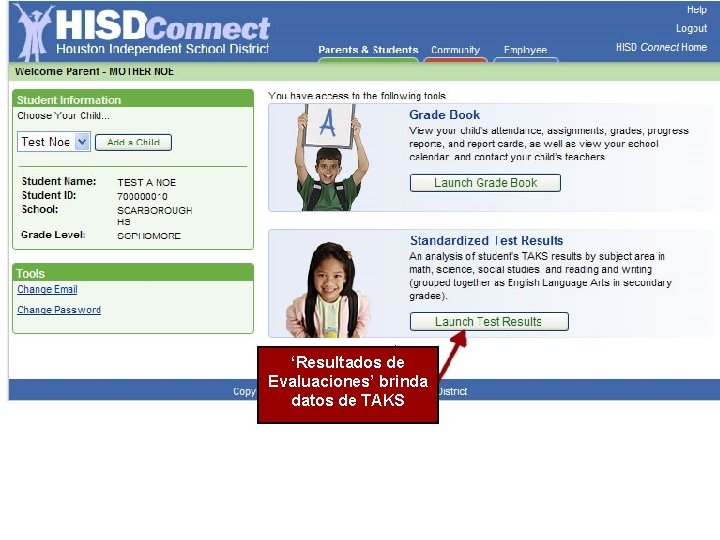 ‘Resultados de Evaluaciones’ brinda datos de TAKS 