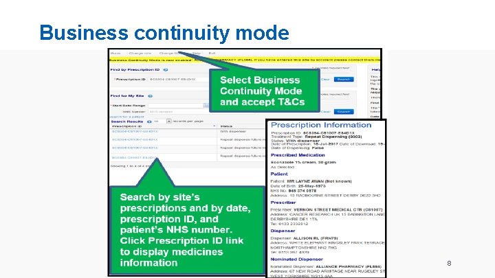 Business continuity mode 8 Business continuity mode 8