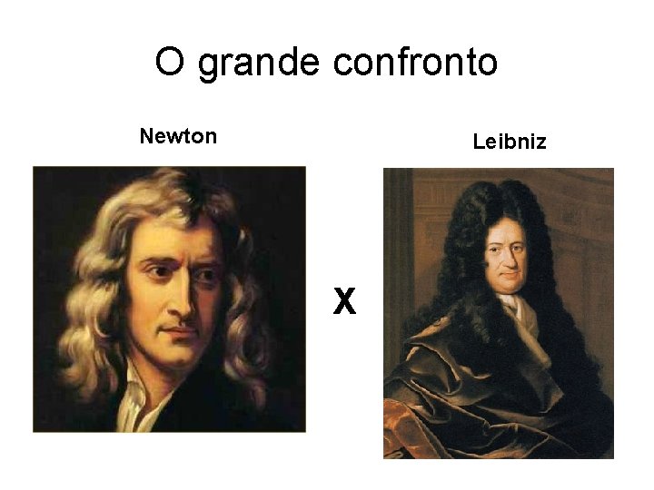 O grande confronto Newton Leibniz X 
