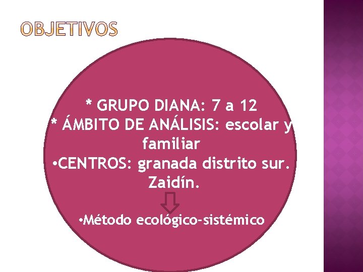 Necesidades contexto escolar * GRUPO DIANA: 7 a 12 * ÁMBITO DE ANÁLISIS: escolar Necesidades contexto escolar * GRUPO DIANA: 7 a 12 * ÁMBITO DE ANÁLISIS: escolar