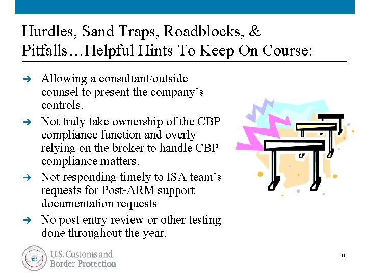 Hurdles, Sand Traps, Roadblocks, & Pitfalls…Helpful Hints To Keep On Course: è è Allowing