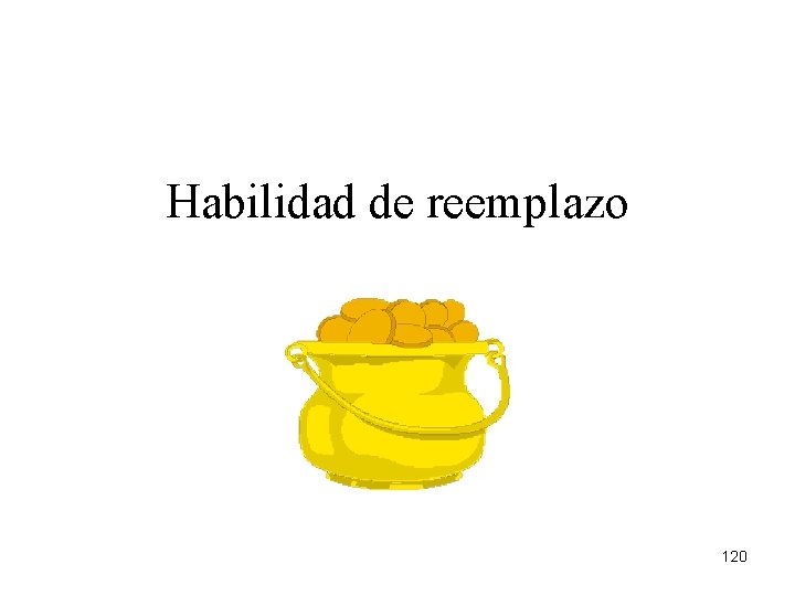 Habilidad de reemplazo 120 