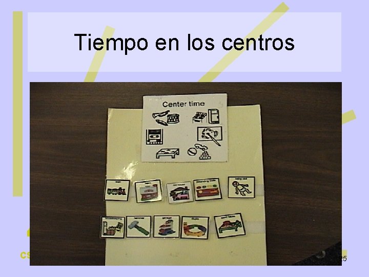 Tiempo en los centros 4 CSEFEL 25 
