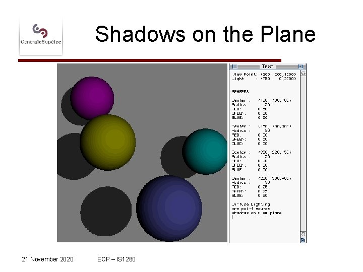 Shadows on the Plane 21 November 2020 ECP – IS 1260 