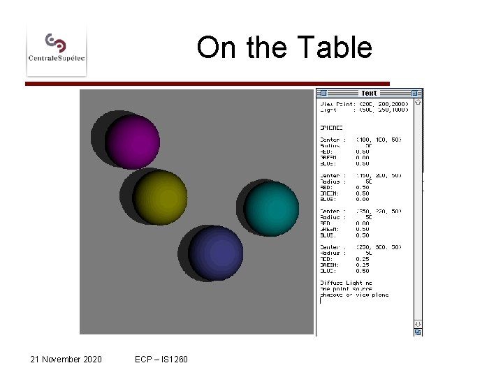 On the Table 21 November 2020 ECP – IS 1260 