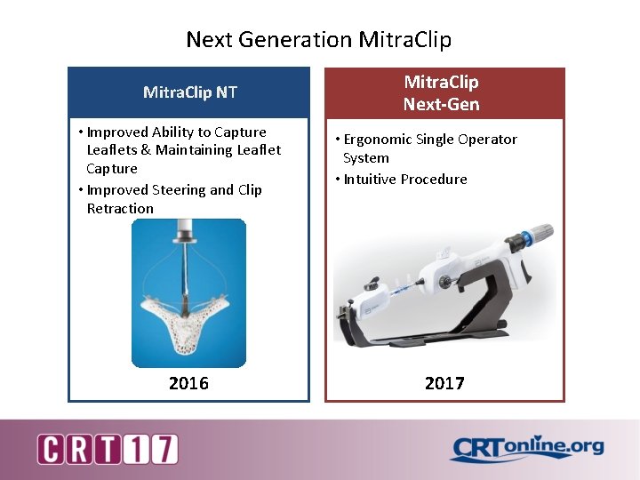 Next Generation Mitra. Clip NT • Improved Ability to Capture Leaflets & Maintaining Leaflet