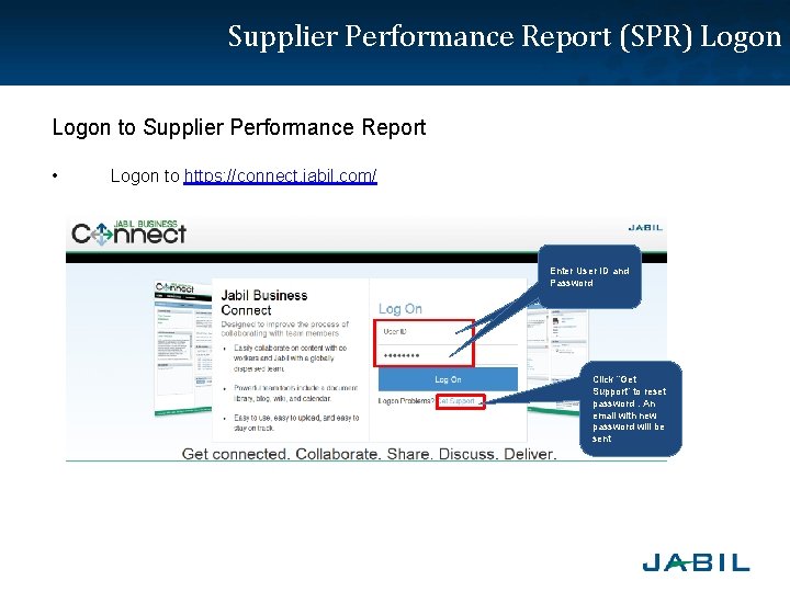 Supplier Performance Report (SPR) Logon to Supplier Performance Report • Logon to https: //connect.