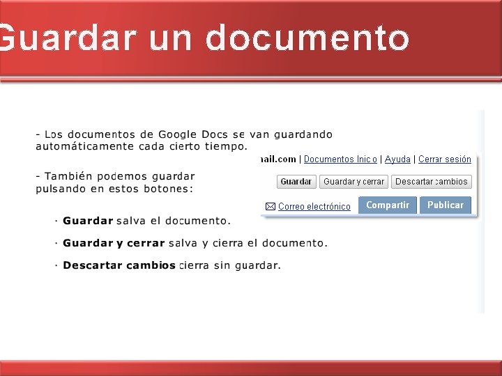 Guardar un documento 