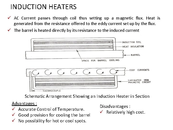 INDUCTION HEATERS ü AC Current passes through coil thus setting up a magnetic flux.