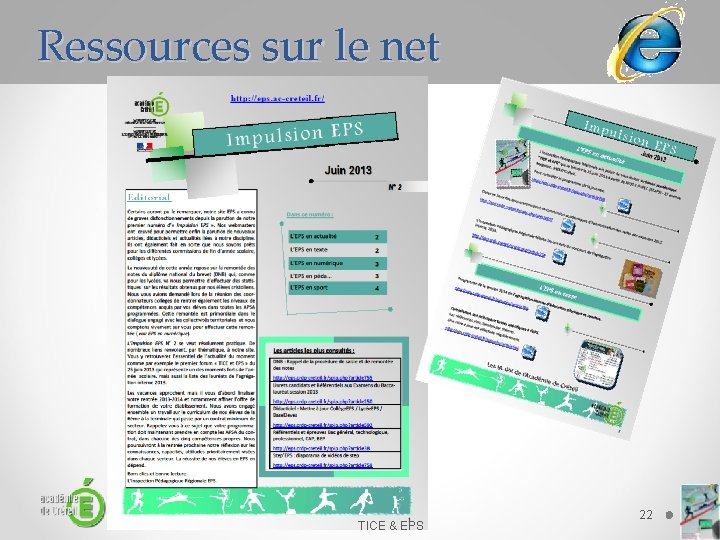 Ressources sur le net TICE & EPS 22 