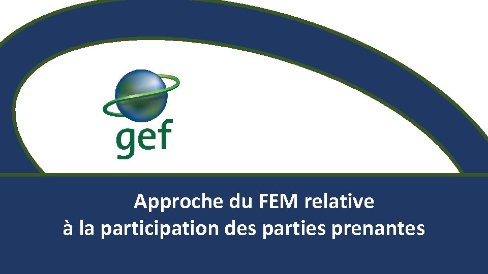  Approche du FEM relative à la participation des parties prenantes 