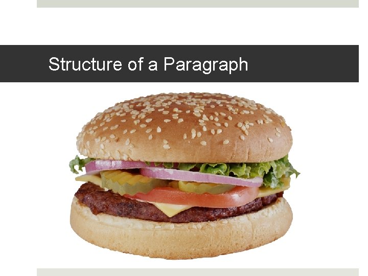 Structure of a Paragraph 