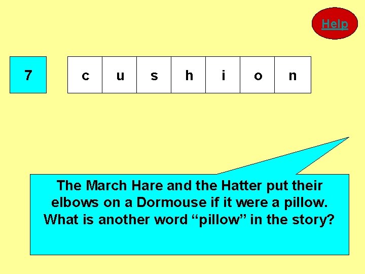 Help 7 c u s h i o n The March Hare and the Help 7 c u s h i o n The March Hare and the
