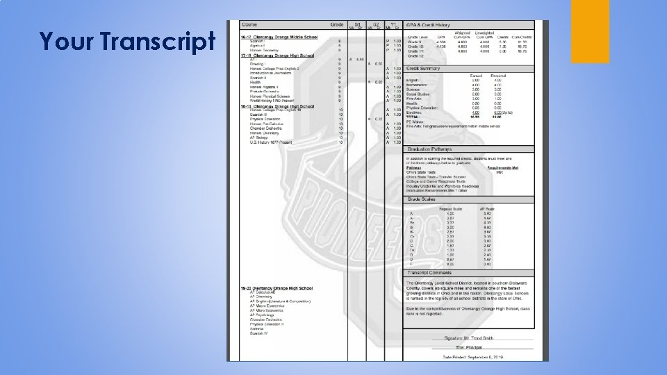 Your Transcript 