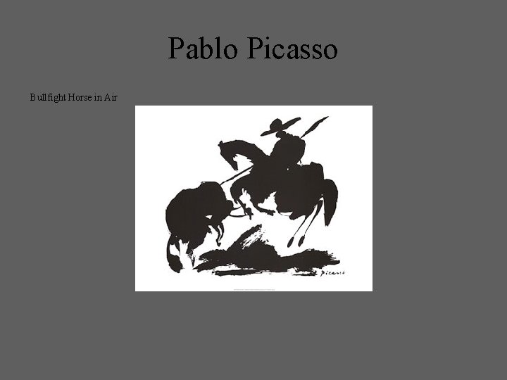 Pablo Picasso Bullfight Horse in Air 