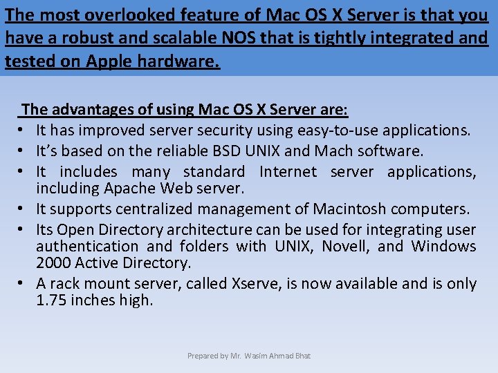 The most overlooked feature of Mac OS X Server is that you have a