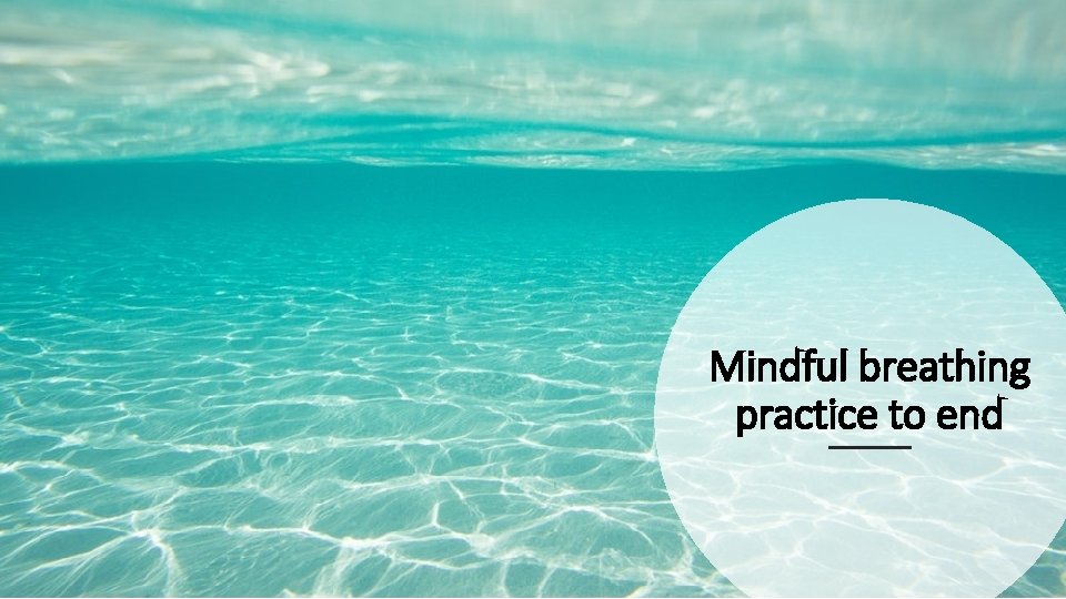 Mindful breathing practice to end Mindful breathing practice to end