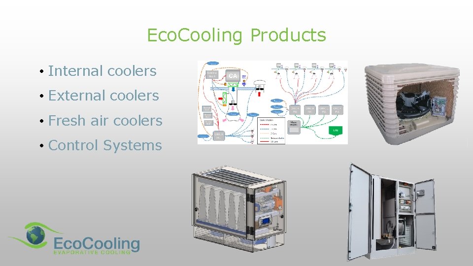 Eco. Cooling Products • Internal coolers • External coolers • Fresh air coolers •