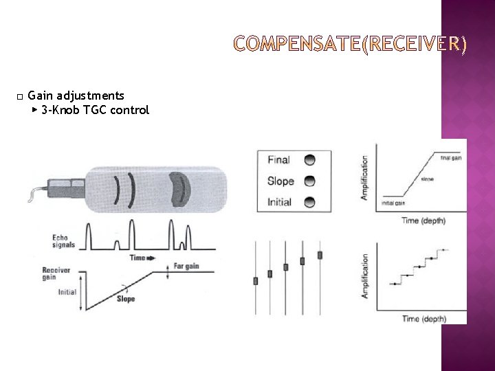 □ Gain adjustments ▶ 3 -Knob TGC control 