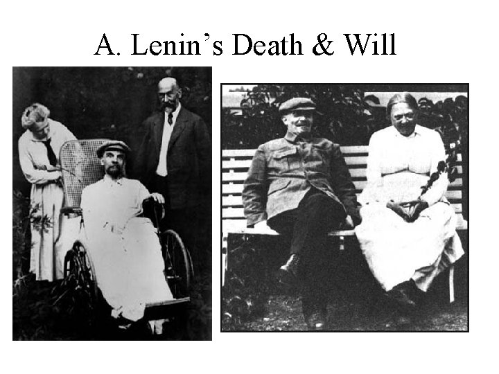 A. Lenin’s Death & Will 