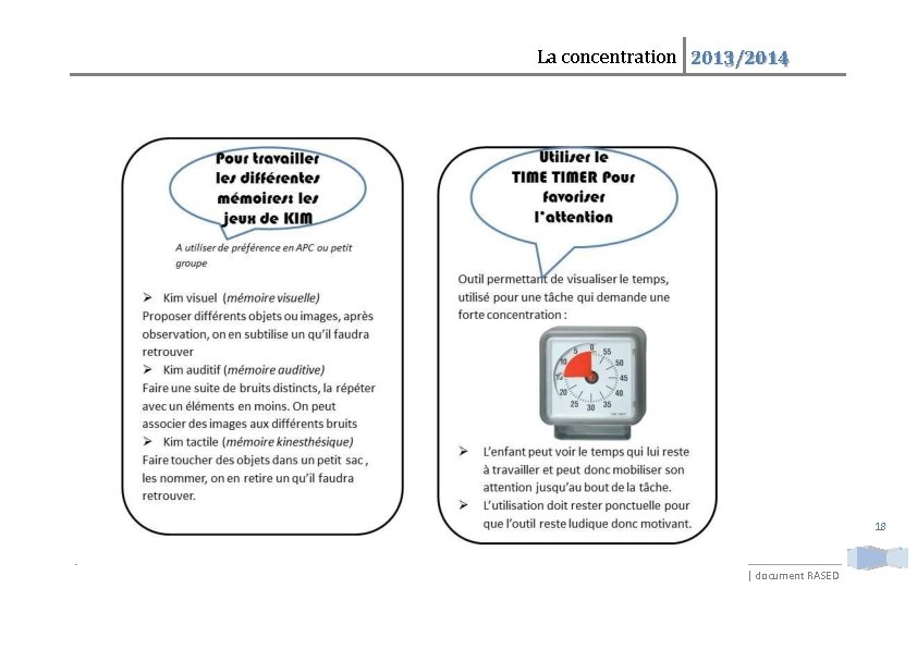 La concentration 2013/2014 Circonscription Tourcoing-Roncq 18 | document RASED La concentration 2013/2014 Circonscription Tourcoing-Roncq 18 | document RASED