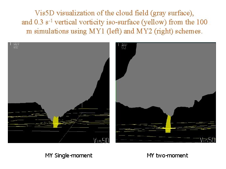 Vis 5 D visualization of the cloud field (gray surface), and 0. 3 s-1 Vis 5 D visualization of the cloud field (gray surface), and 0. 3 s-1