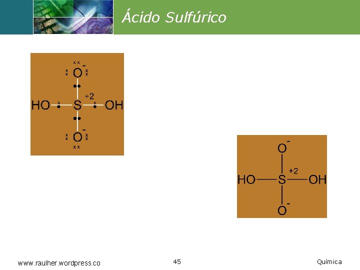 Ácido Sulfúrico www. raulher. wordpress. co 45 Química 